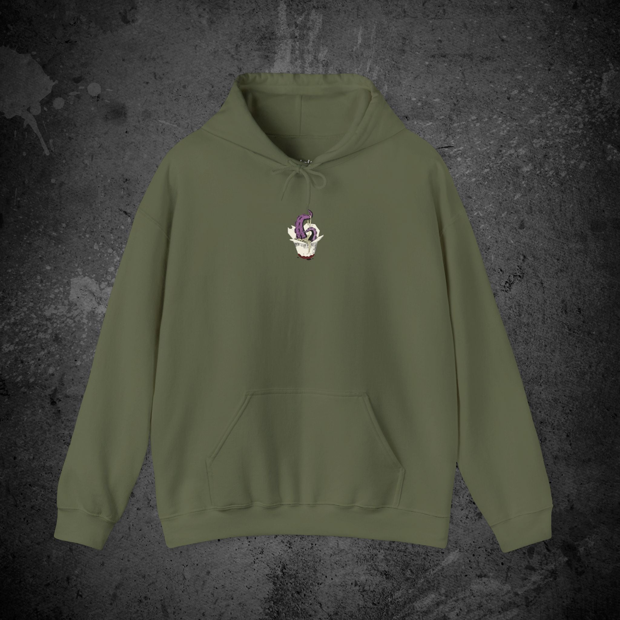 tentacle takeout printed hoodie — nostalgic minimalist streetwear