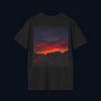 the long way home back print t-shirt — nostalgic minimalist streetwear