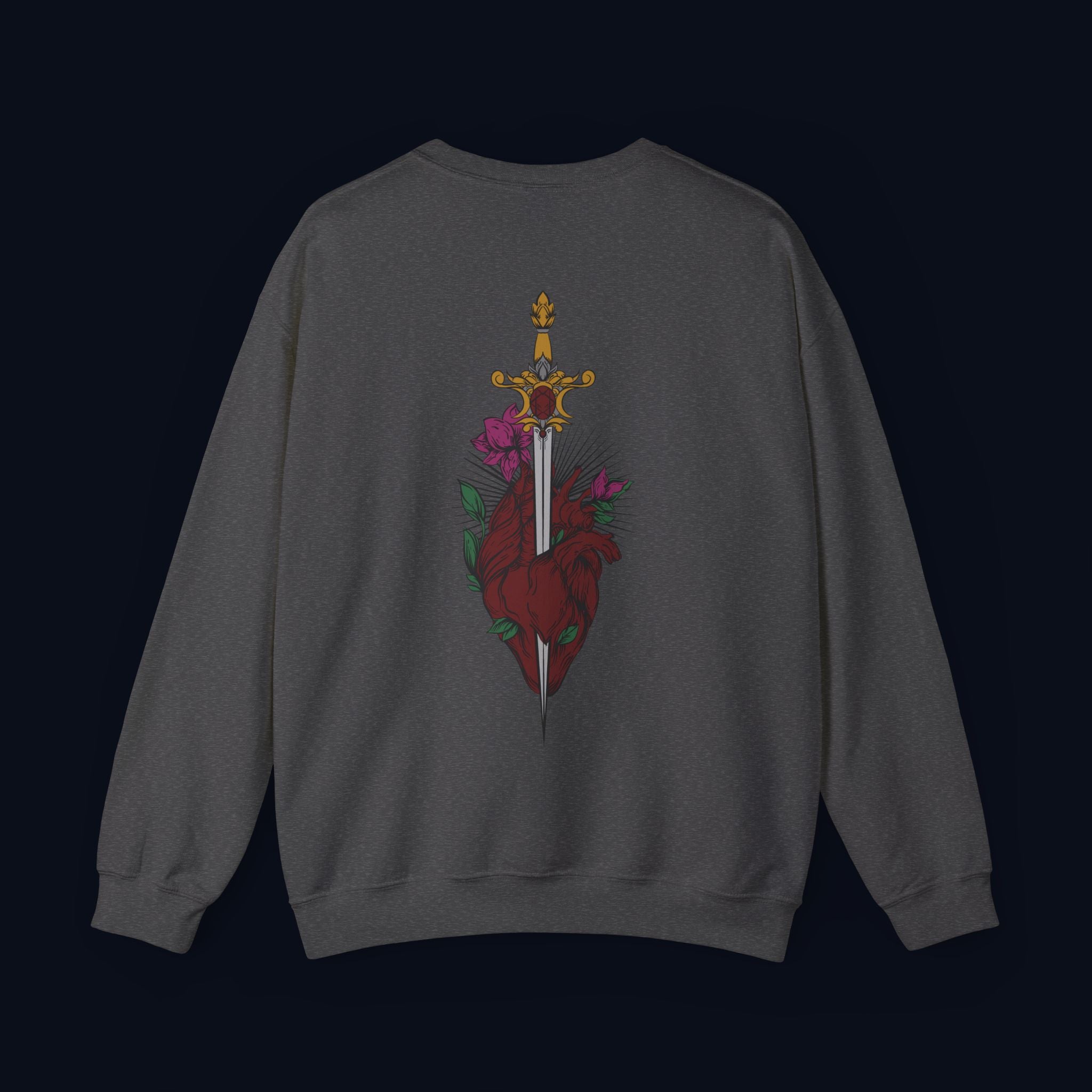 last goodbye back print crewneck sweatshirt — nostalgic minimalist streetwear