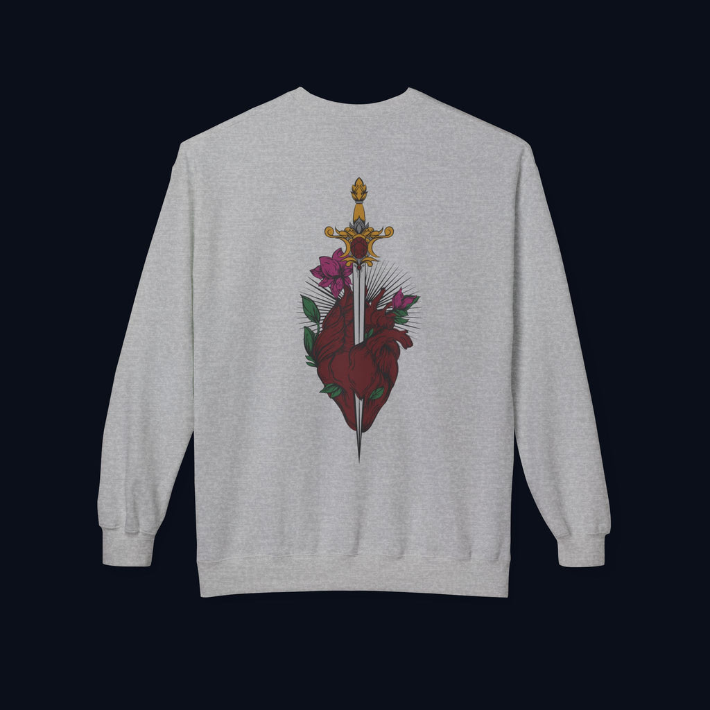 last goodbye back print crewneck sweatshirt — nostalgic minimalist streetwear
