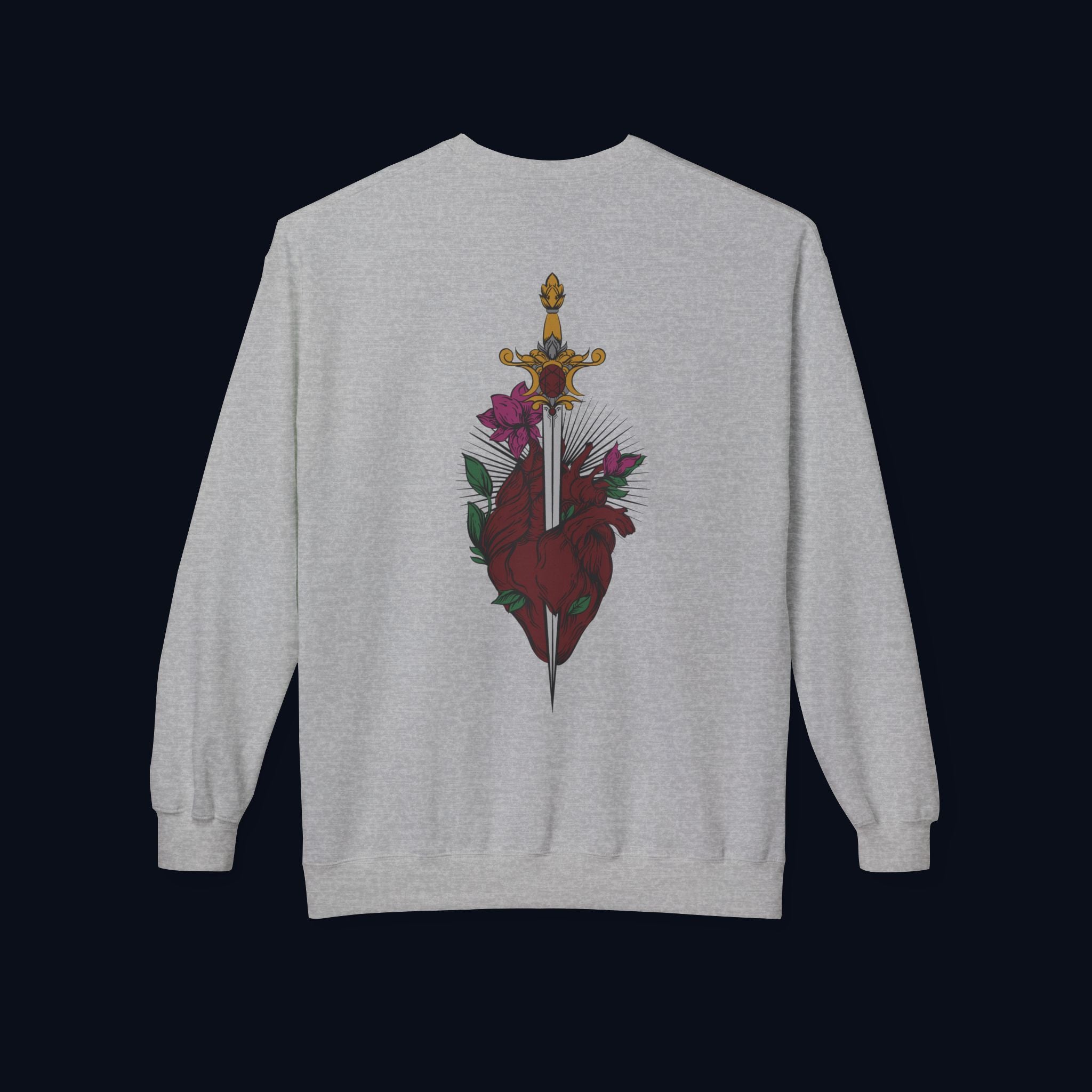 last goodbye back print crewneck sweatshirt — nostalgic minimalist streetwear