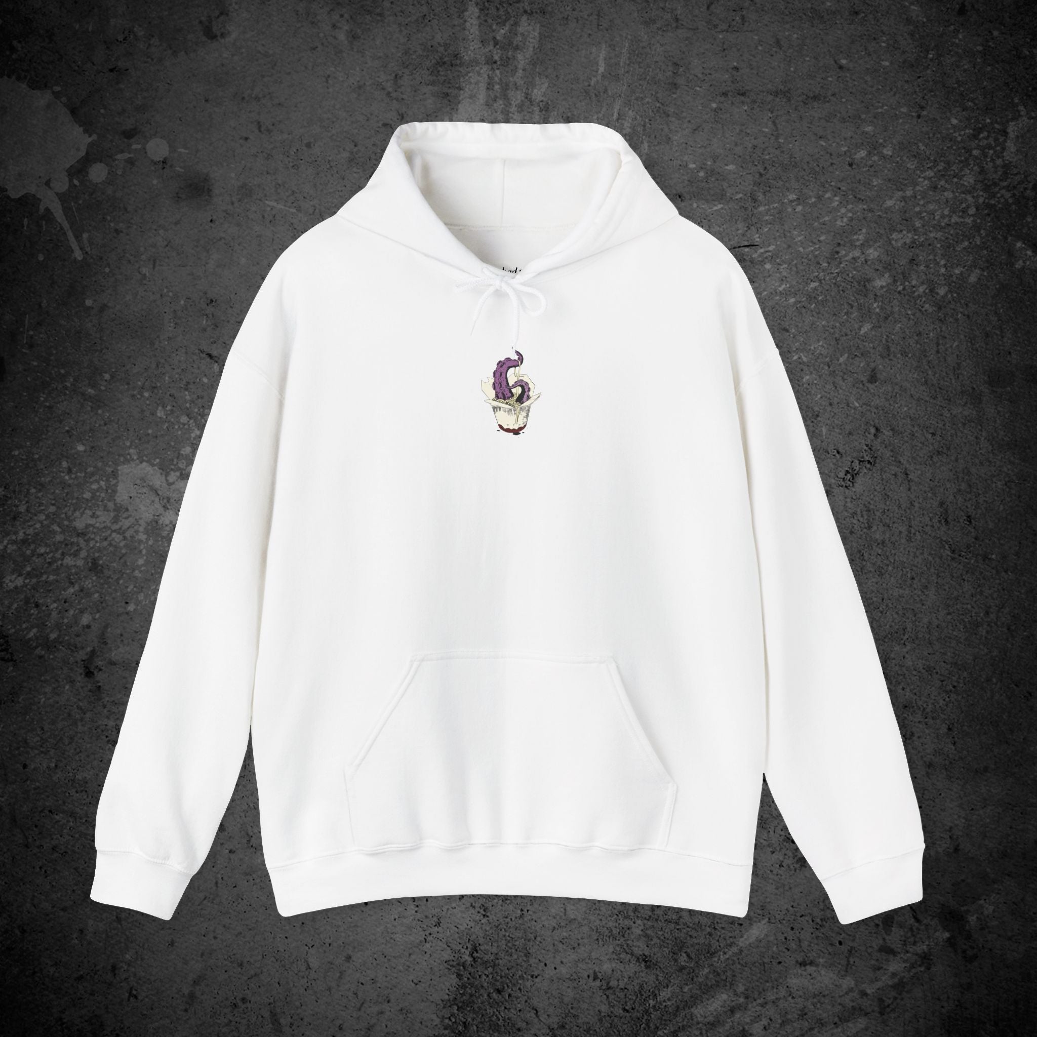 tentacle takeout printed hoodie — nostalgic minimalist streetwear