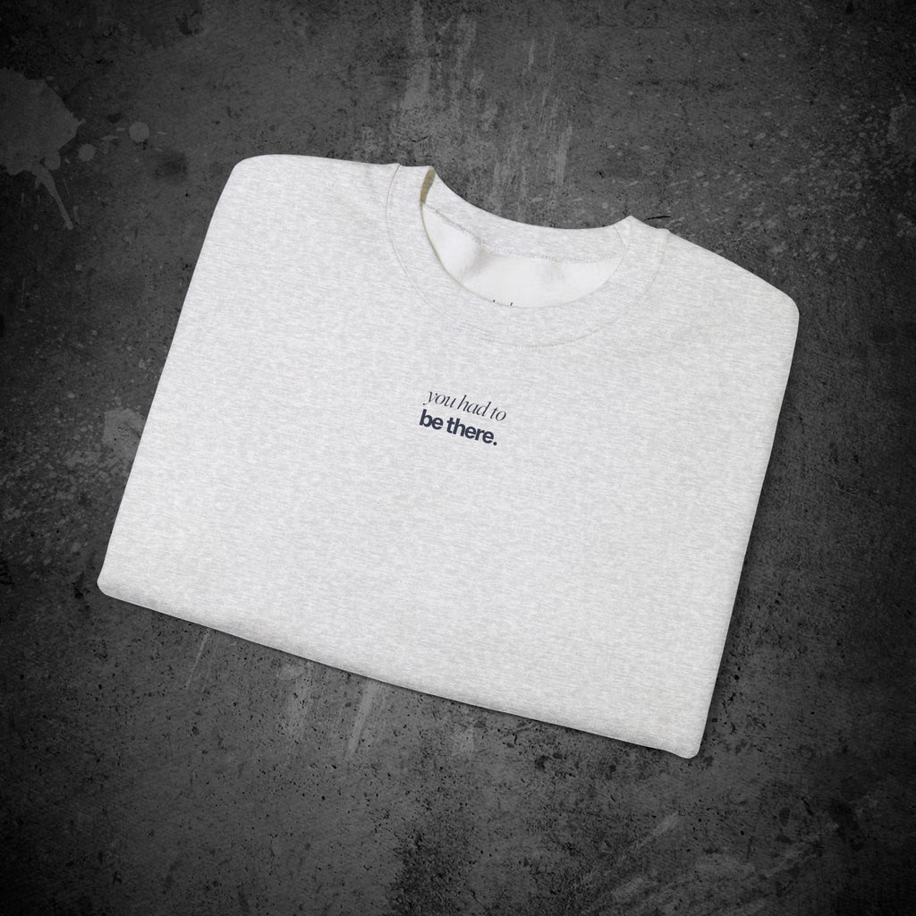 last goodbye back print crewneck sweatshirt — nostalgic minimalist streetwear